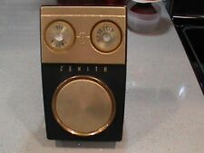 1959 Zenith Transistor radio model Royal 500 Black with case Working picture