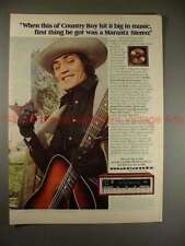 1975 Marantz Stereo Ad w/ Farley J. Dollar, NICE picture