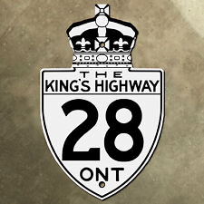 Ontario King's Highway 28 route marker road sign Canada 1930s Peterborough picture