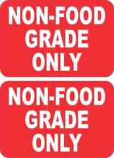 Red Non Food Grade Only Vinyl Stickers 1 sheet of 2, 3 inches x 2 inches each picture
