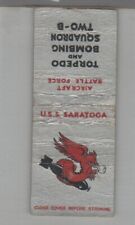 Matchbook Cover - Navy Ship USS Saratoga CV-3 Squadron 2 picture