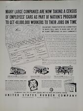 1942 United States Rubber Company Fortune WW2 Print Ad Q3 Homefront War Carpool picture