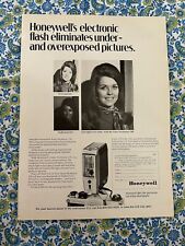 Vintage 1970 Honeywell Electronic Flash Print Ad Camera Flash -Ad Only picture