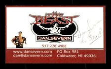 DAN SEVERN SIGNED BUSINESS CARD INSCRBED 
