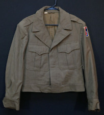 WWII US Army Jacket Field Wool 69th Infantry Division Ike 38 Regular 1944 Dated picture