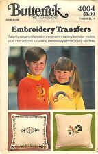 Vintage Butterick # 4004 Embroidery Hot Iron Transfers 27 Different Uncut picture