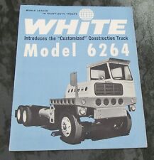 Vintage WHITE Model 6264 Constructioin Truck Illustrated Dealership Brochure wow picture