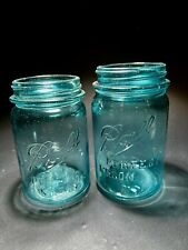 Vintage Ball Perfect Mason Jar Zinc Lid #4 Pint Light Blue Teal Aqua 1910-1923 picture