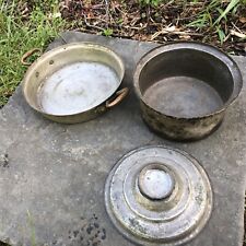 Antique Tinned Copper Pan And Pot   picture
