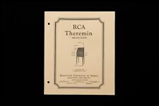 RCA Theremin Service Notes picture