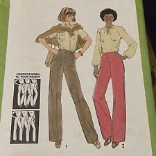 Vintage 1980s Simplicity 8831 Proportioned Pants Sewing Pattern 12 XS UNCUT picture