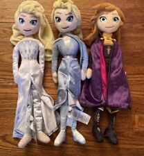 2 Elsa The Snow Queen & Anna Plush Stuffed Toy Doll Frozen 2 Disney Store 18in picture