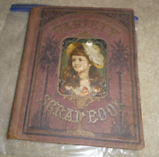 Antique Victorian Scrapbook Album with Diecuts and Advertising and More picture