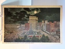The Square By Night, Looking East, Cleveland OH c1920 Vintage Postcard picture