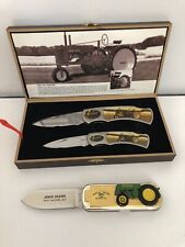 John Deere Franklin Mint 1937 Collector Pocket Knives & 1950 In Box Lot 3 READ picture