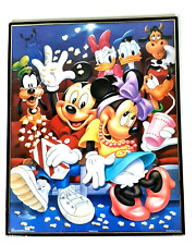 Vintage Disney Mickey Mouse And Friends At The Movie Theatre Framed Poster 20x16 picture