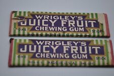 Vintage Wrigley’s Juicy Fruit Chewing Gum 2 Sticks Made in USA picture