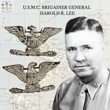 USMC BRIGADIER GENERAL HAROLD R LEE STERLING COLONEL EAGLE 🦅 INSIGNIA +RESEARCH picture