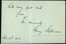 Henry Stephenson d1956 signed autograph auto 3x5 Cut British Stage Actor picture