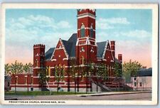 Menominee Michigan MI Postcard Presbyterian Church Exterior  c1920's Antique picture