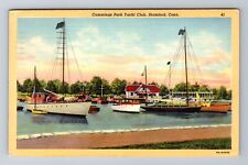 Stamford CT-Connecticut, Cummings Park Yacht Club, Vintage c1942 Postcard picture