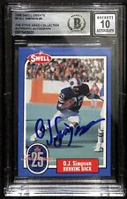 1988 Swell Greats O.J. Simpson BILLS HOF Signed Card Beckett Auto Grade 10 picture