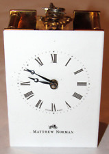MATTHEW NORMAN 1754 CARRIAGE CLOCK SWISS MOVEMENT FOR PARTS OR REPAIR 17 JEWELS picture