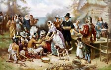 Art Oil painting Jean Leon Gerome Ferris The First Thanksgiving canvas 48