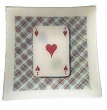 John Derian Company Plate Tray Ace Playing Card Heart Suit Plate Signed Label picture