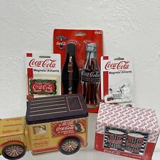 Vtg Coca Cola Collector's Lot Magnets/tin/shakers/Pen NEW picture