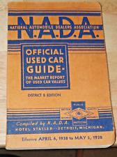 1938 NADA OFFICIAL USED CAR GUIDE - LJ picture