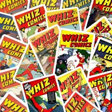 Whiz Captain Marvel Comic Book STICKER set 40 Comic Book Sticker Set Waterproof picture