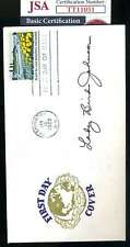 Lady Bird Johnson JSA Coa Hand Signed 1969 FDC Cache Autograph picture