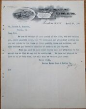 Bicycle 1898 Letterhead: Boston Woven Hose & Rubber Co., Cycle Tires - MA picture