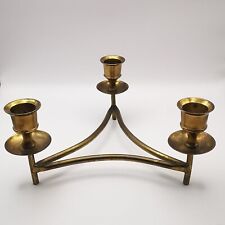 France 70s Vintage Candlestick for 3 Candles in Bronze 357g picture