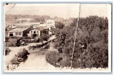 Buffalo Wyoming WY Postcard RPPC Photo Birdseye View River Dirt Road 1925 Posted picture