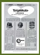 Voigtlander Lenses w/prices APO-Lanthar Ultragon APO Skopar - 1954 Print Ad picture
