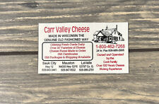 Vintage Carr Valley Cheese Refrigerator Magnet 3.5” x 2” picture