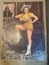 JULIE GIBSON original color portrait COWGIRL SUNDAY NEWS 7/22/45 OLD HOLLYWOOD picture