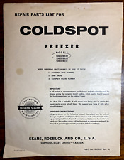Coldspot Freezer Repair Parts List 106.628442 SEARS & ROBUCK Upright Part 835309 picture
