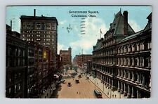 Cincinnati OH-Ohio, Government Square, c1915 Antique Vintage Souvenir Postcard picture