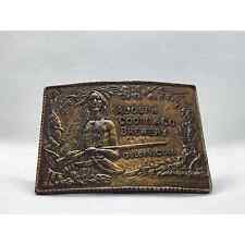 Antique Adolph Coors & Brewery Golden Colorado 1913 Belt Buckle - Montaux Silver picture
