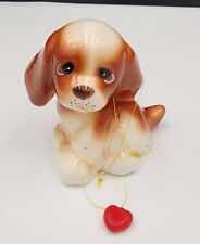 Vtg Russ Berrie Made In Korea Loveable Puppy Heart Bead Leash W/ Orig. Sticker  picture