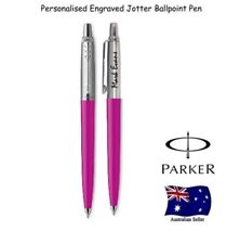 Personalised Engraved Parker Magenta / Dark Pink CT Ball Pen Chrome Trim NEW picture