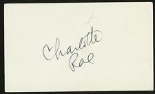 Charlotte Rae d2018 signed autograph auto 3x5 Cut American Actress & Singer picture
