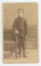 Antique ID'd CDV Circa 1870s Young Boy Named Edward Loucks Koller York, PA picture