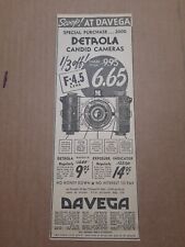1940 Detrola Candid Camera Newspaper Ad Davega Store picture