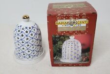 Vtg Radiant Accents Candle Holder Blue Votice Cut Out Ceramic Tea Candles Home picture