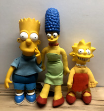 Vintage 1990 The Simpsons Plush Dolls, Bart Simpson, Lisa Simpson, Marge Simpson picture