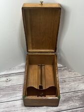 Oak File Box Shaw Walker Dovetailed VTG Holds 3x5” Cards Recipe Notes Addresses picture